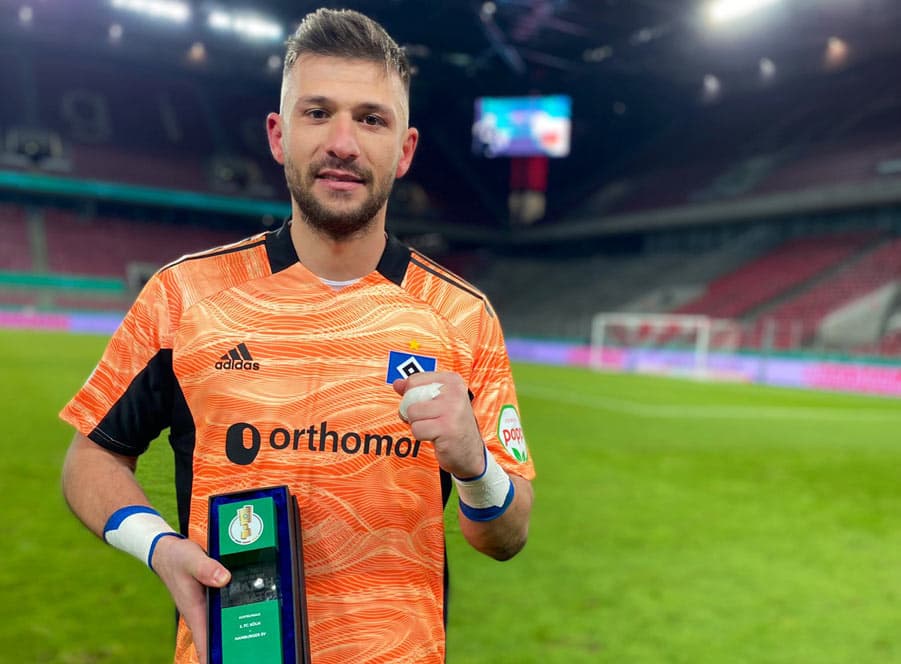 Beim Pokalspiel in Köln zeichneten die Zuschauer Daniel Heuer Fernandes zum zweiten Mal in dieser Pokalsaison zum "Man of the Match" aus. 