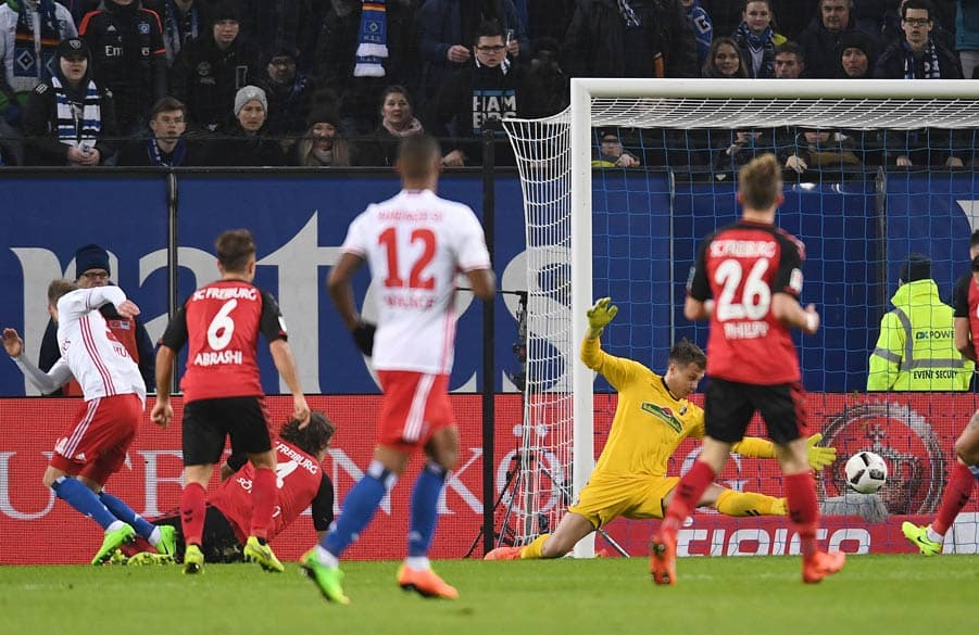 Sub to the rescue: Michael Gregoritsch came on after the break and fired his team ahead.