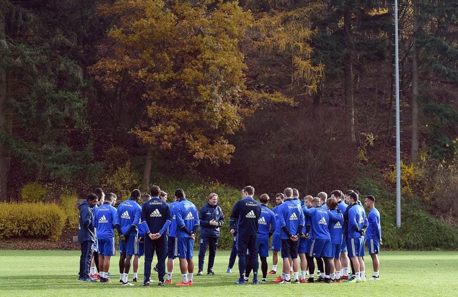 The group ahead of training in Barsinghausen