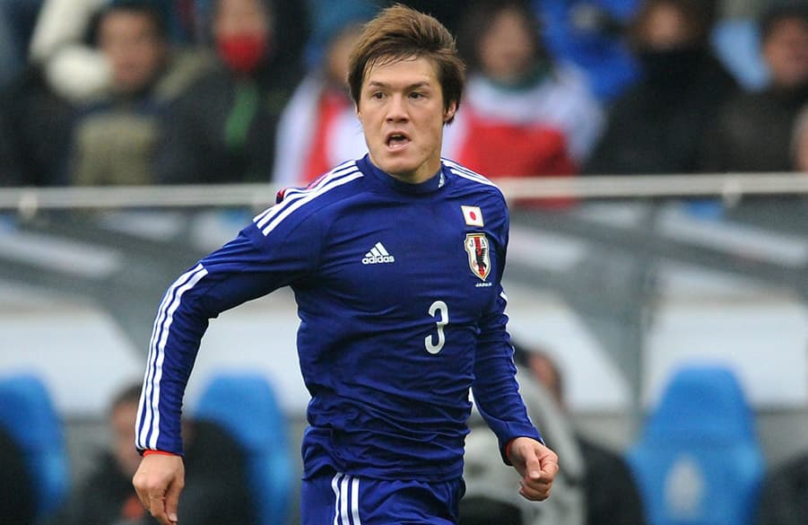 Sakai playing for his Japanese national team.