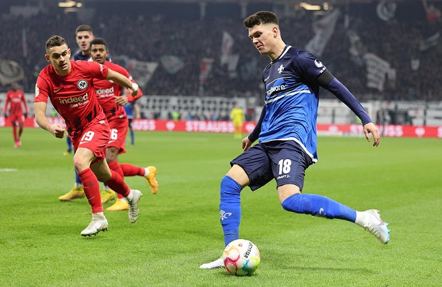 Die Lilien um Mathias Honsak verloren in den vergangenen sieben Monaten nur ein Pflichtspiel - das Pokalachtelfinale in Frankfurt mit 2:4.