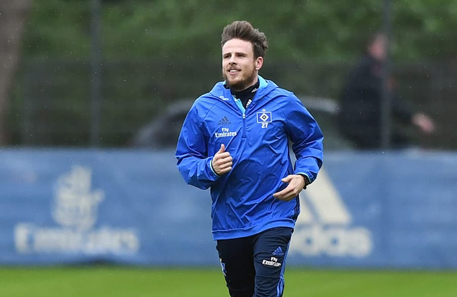 Nicolai Müller beim Lauftraining.