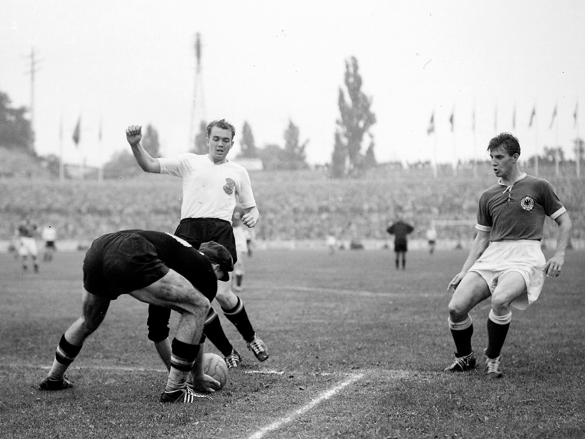 Ernst Happel als Spieler für die österreichische Nationalmannschaft