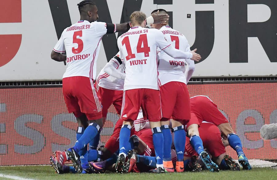 Pure joy! HSV finally won a league game after Matthias Ostrzolek made it 2-0 on 90 minutes.
