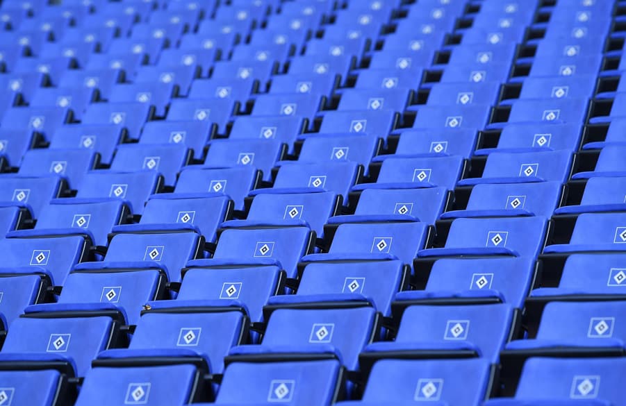 Each of the 47,000 seats in the Volksparkstadion are 45 centimetres wide