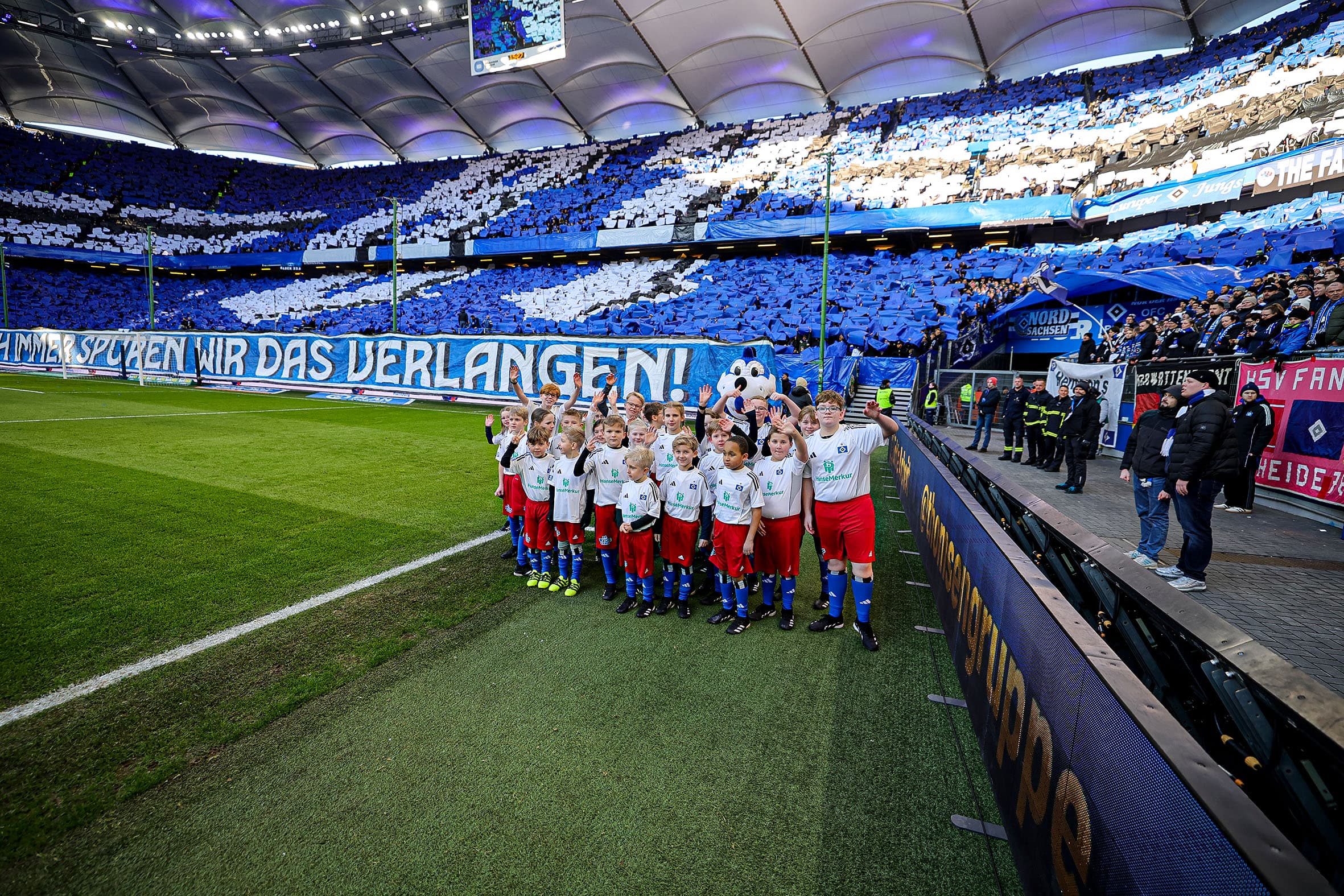 celebrating kids in the stadium