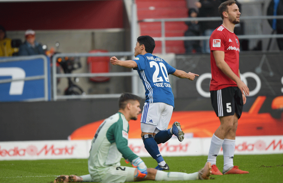 Wieder getroffen: Hee-chan Hwang belohnte sich in Ingolstadt für seinen großen Einsatz und erzielte das Tor zum 2:0 - sein zweiter Saisontreffer.