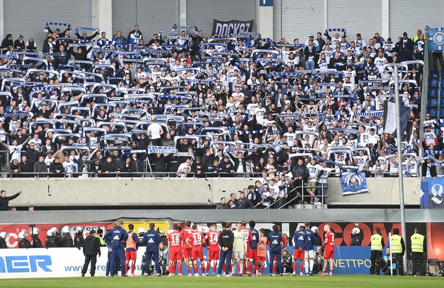The HSV fans acknowledged their team at full time despite the disappointment.
