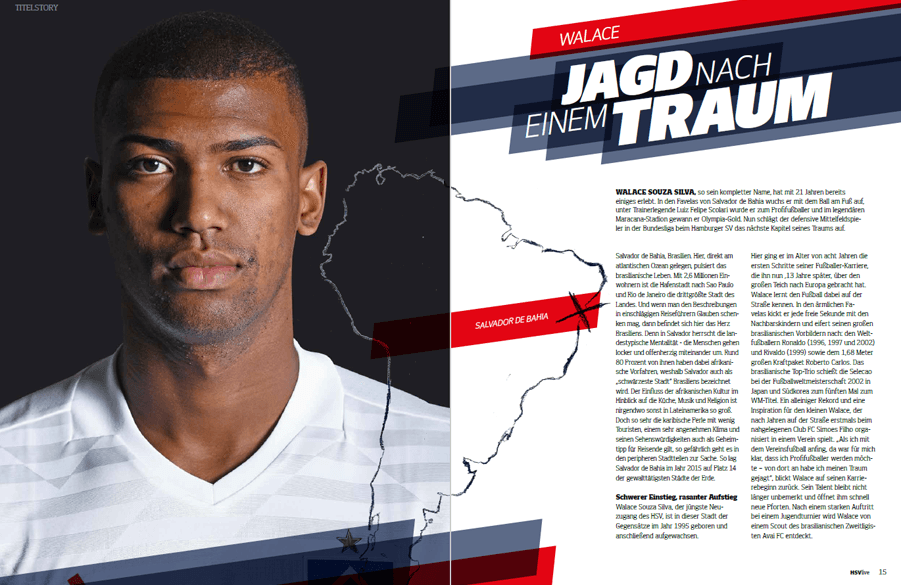 Layout des Wallaces-Portrait in der HSVlive.