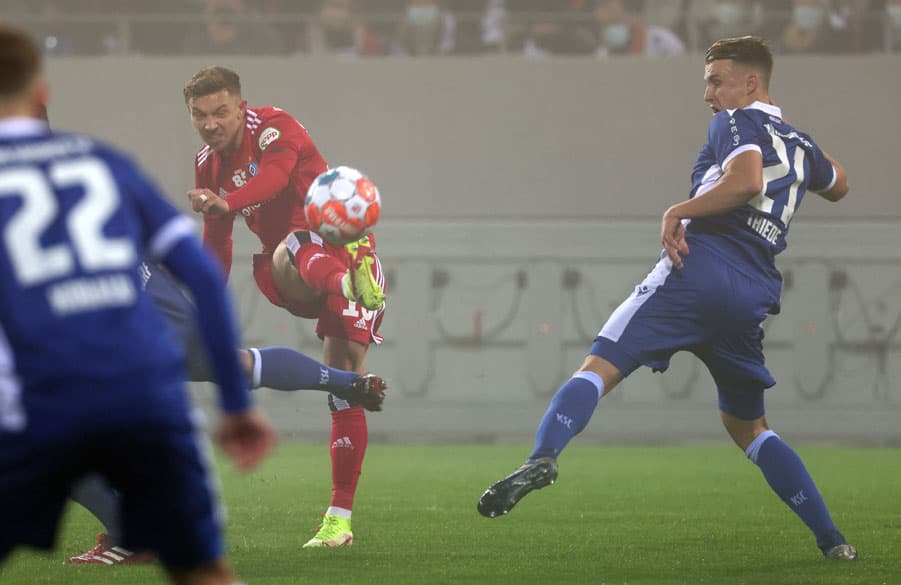 Sonny Kittel erzielte in seinem 75. Zweitliga-Spiel für den HSV seinen 23. Treffer im HSV-Dress.