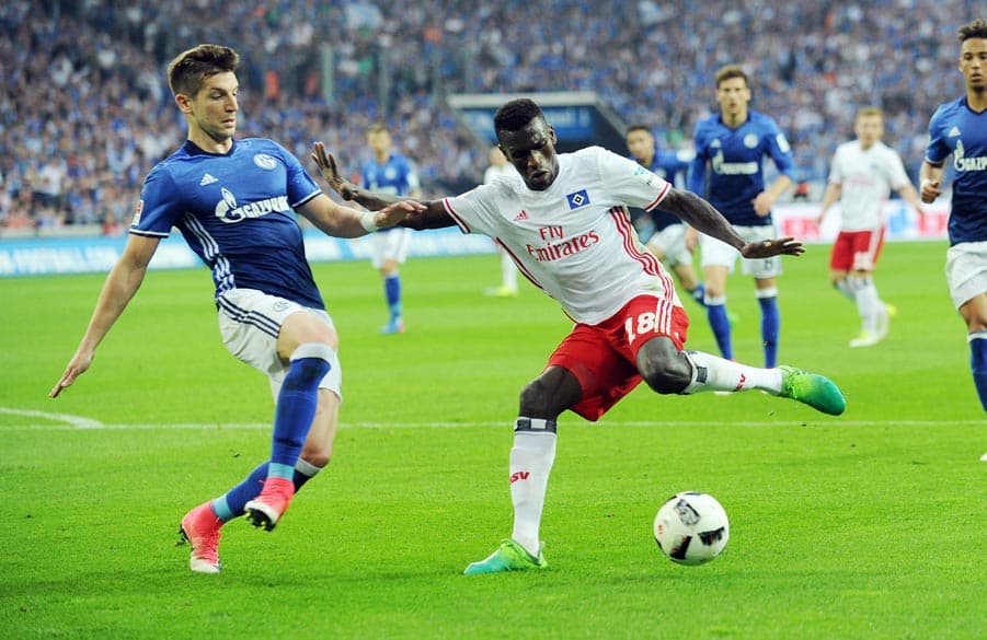 Bakery Jatta started his first game for HSV, played well but missed a gilt-edged chance to equalise seconds before the break.