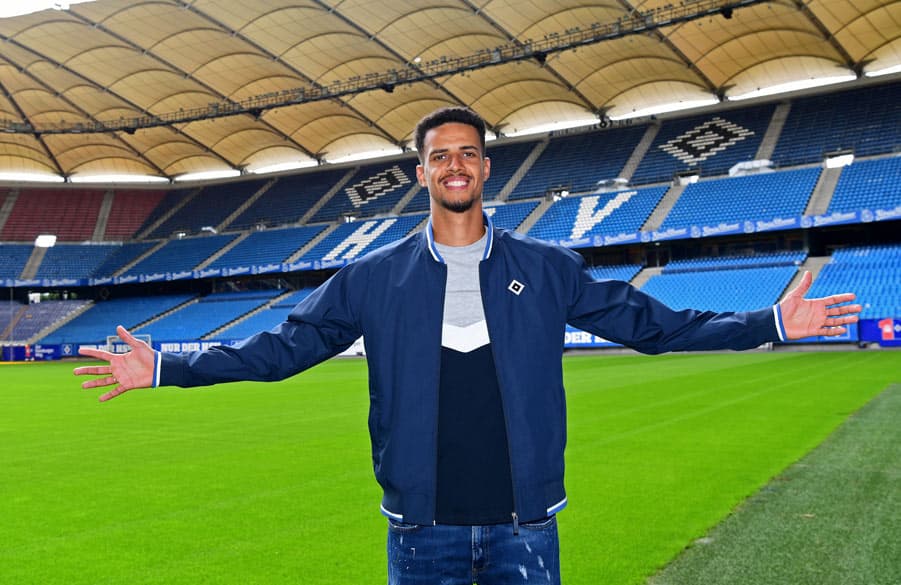 Robert Glatzel im Volksparkstadion.