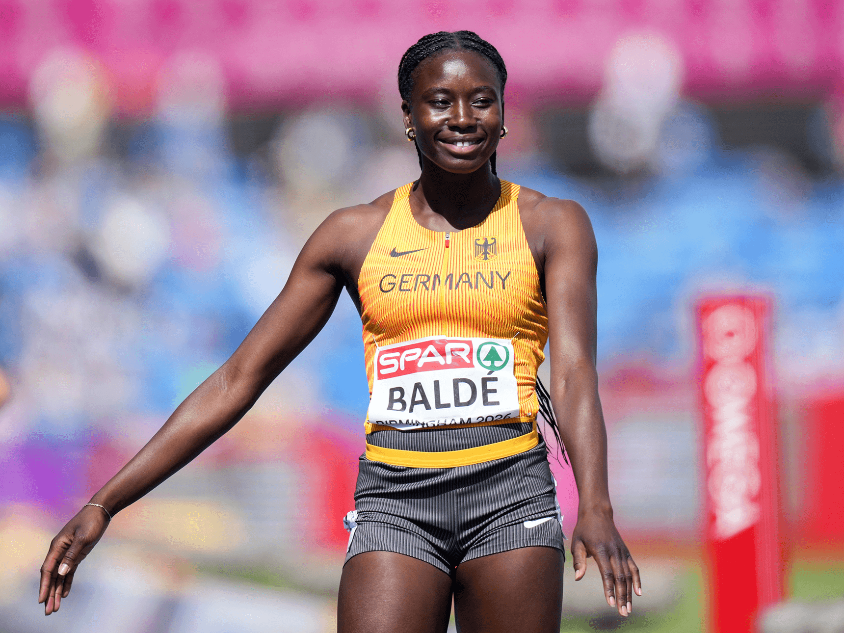 Vanessa Baldé startete erstmals über 400m Hürden auf der großen Bühne.