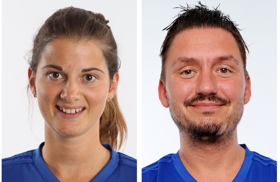 Simone Lay (l.) und Kristof Meyer (r.) sind als Physiotherapeuten im Campus und in Norderstedt im Einsatz.