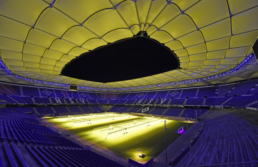 Volksparkstadion von innen.