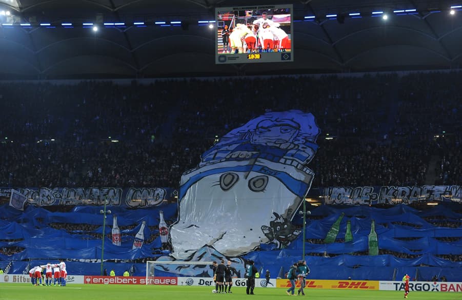 Fan-Choreographie beim Spiel gegen