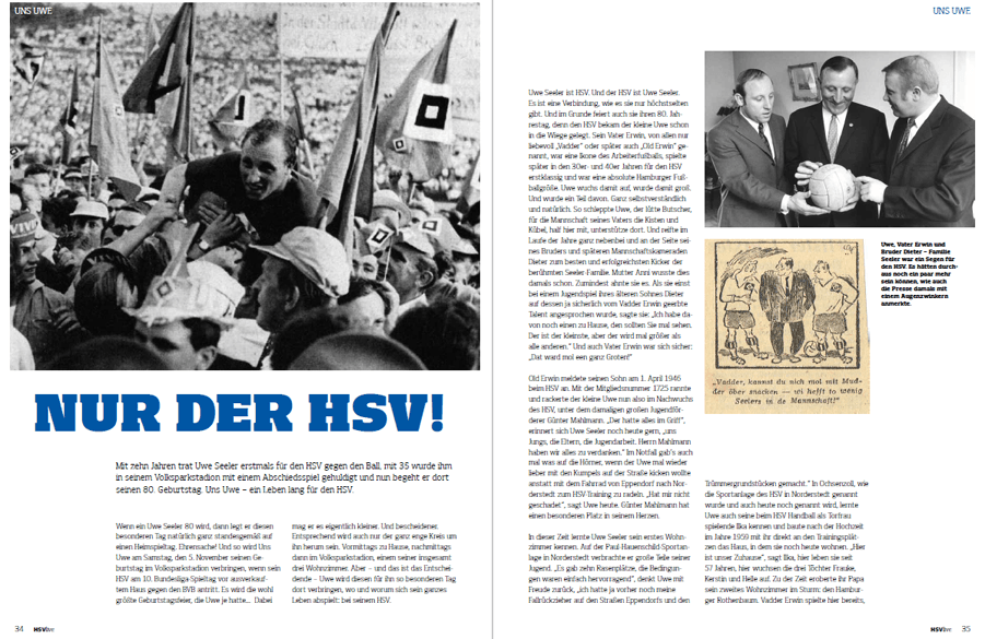 Das Layout der HSVlive-Geschichte.