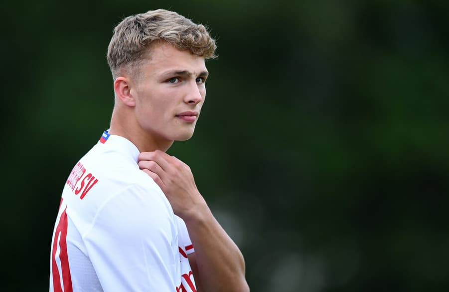 Fiete Arp beim Testspiel in Büsum.