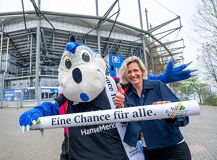 Dino Hermann startet Olympia-Staffellauf durch Hamburg