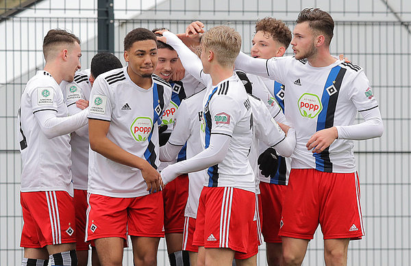 Geschlossen gegen die Störche: Die U19-Junioren empfangen Kiel am HSV-Campus.