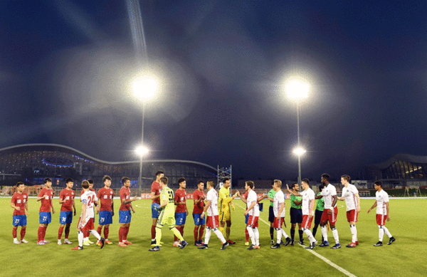 The friendly kicked off at 6.PM local time and was played at the Nad Al Sheba Sports Complex. 
