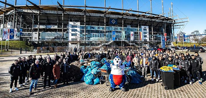 HSV unterstützt Aktion „Hamburg räumt auf!“