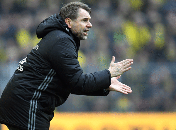 Bernd Hollerbach praised his side’s courage against Dortmund.