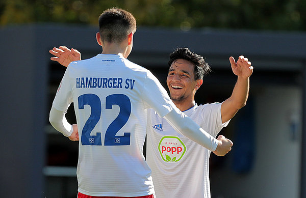 Auch die U16 hatte Grund zum Jubeln. Gegen Eintracht Norderstedt trafen die Rothosen das gegnerische Tor siebenmal.