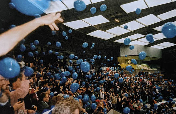 The HSV fans made their presence known at Parkhead in 1996. (Photo: Jörn von Ahn, Kinder der Westkurve)