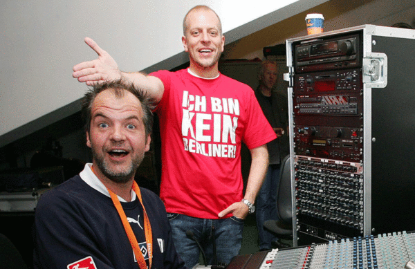 Lotto King Karl und Marek Erhardt waren von 2004 bis 2008 das Stadionsprecher-Paar des HSV.