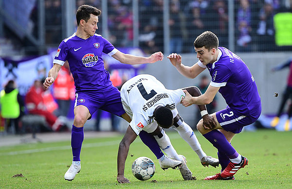 The Rothosen started the half strongly, but faded badly after the red card from Gideon Jung and second Aue goal, failing to match the intensity of their hosts.