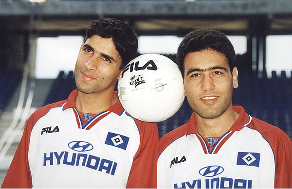 Mehdi Mahdavikia und Vahid Hashemian vereint im HSV-Dress.