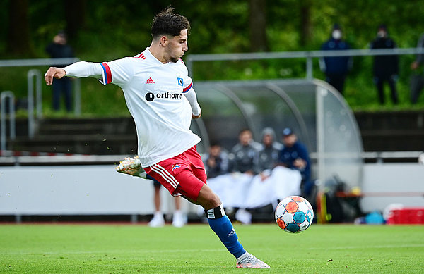 Ludovit Reis was one of three HSV debutants against Wacker Innsbruck.
