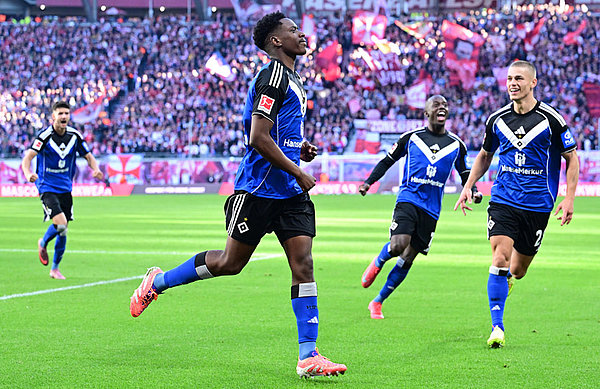 Zweites Tor im zweiten Spiel: Albert Sambi Lokonga erzielte den zwischenzeitlichen Ausgleich zum 1:1. Zweites Tor im zweiten Spiel: Albert Sambi Lokonga erzielte den zwischenzeitlichen Ausgleich zum 1:1.