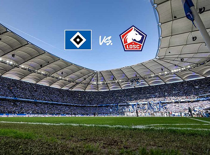 Friendly against Lille at the Volksparkstadion on 8th August