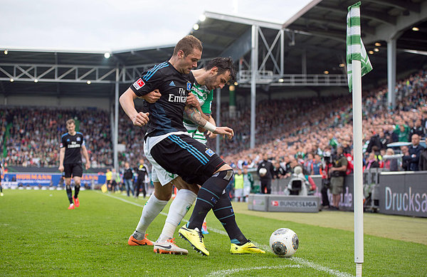 A 1-1 draw the Sportpark Ronhof in May 2014 secured HSV's stay in the Bundesliga by virtue of away goals.