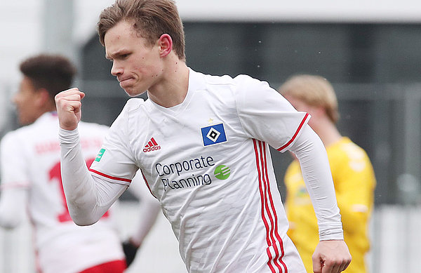 U17-Kraftpaket Tobias Fagerström möchte auch gegen Werder Bremen jubeln.