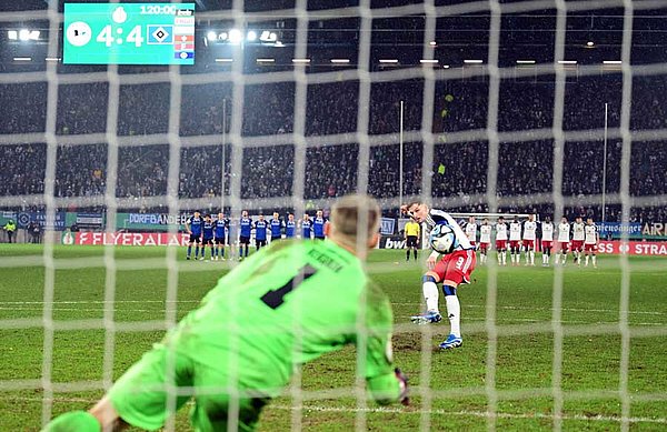 Assured from the spot: Heyer left the field victorious in his previous match in the DFB-Pokal. Assured from the spot: Heyer left the field victorious in his previous match in the DFB-Pokal.