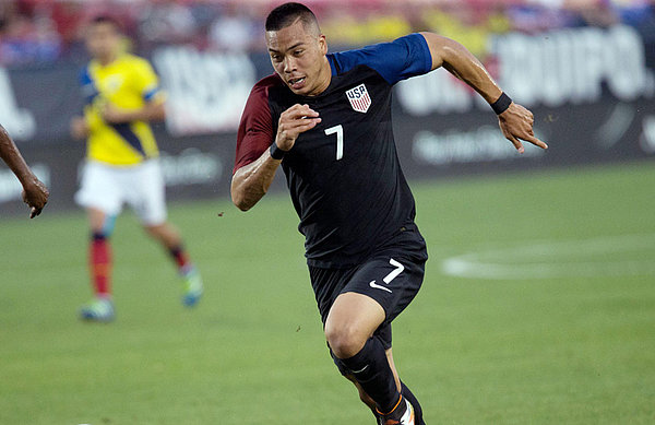 Bobby Wood playing for the USA.