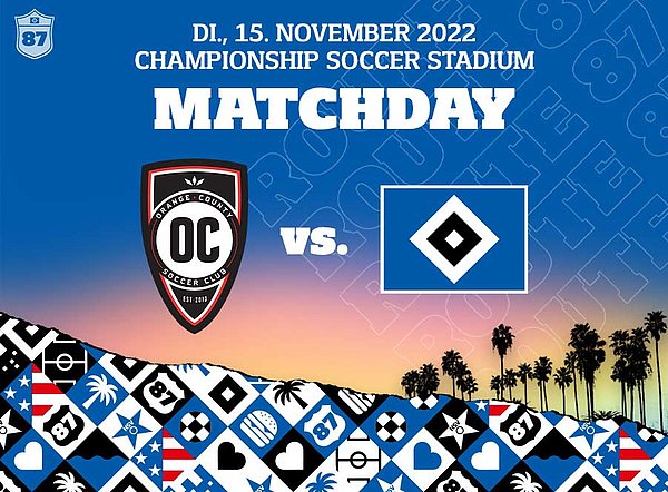 On 15 November at 7pm local time (4am CET), HSV will face Orange County Soccer Club at the Championship Soccer Stadium.