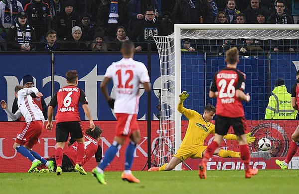 Sub to the rescue: Michael Gregoritsch came on after the break and fired his team ahead.