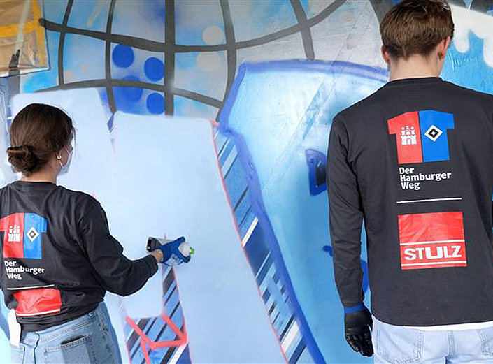 Kreative Gestaltung beim Graffiti-Workshop