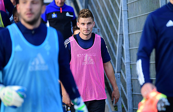 New signing Moritz Heyer took part in his first training session straight after signing for the Rothosen on Thursday evening.