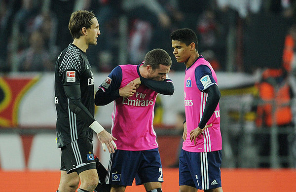 Rene Adler gutted afte the Cologne defeat.