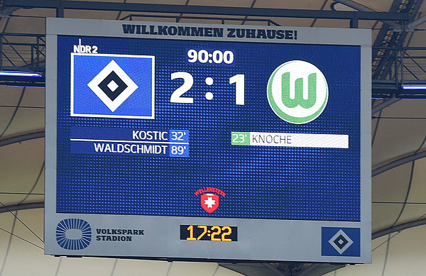 The two big screens at the Volksparkstadion are both 62m2
