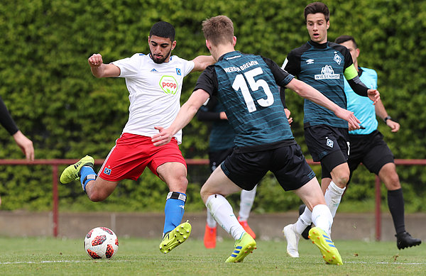 Die U19 zog in einer torreichen Partie gegen Bremen den Kürzeren.