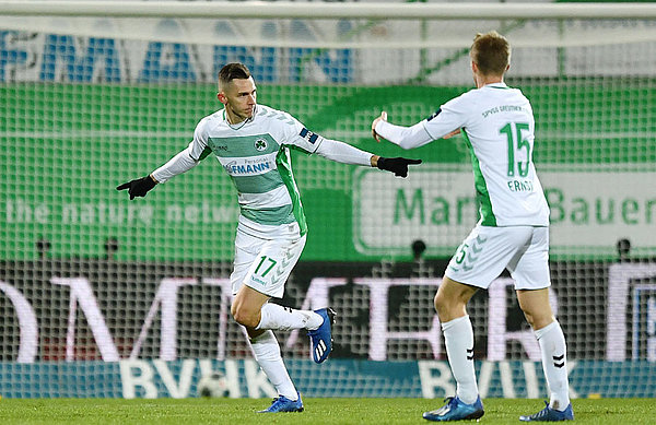 Fürth captain Branimir Hrgota notched a goal and an assist in his last outing against Würzburger Kickers.