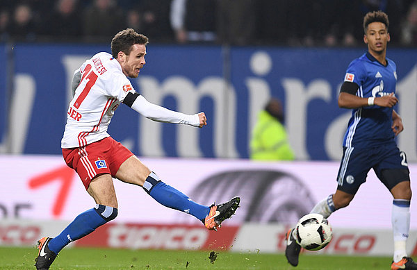 Nicolai Müller worked tirelessly and not only scored the opening goal but also set up his side’s crucial second scored by Wood.