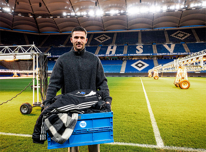 HSV-Profis machen mit: Kleiderspende-Aktion zum Wolfsburg-Spiel