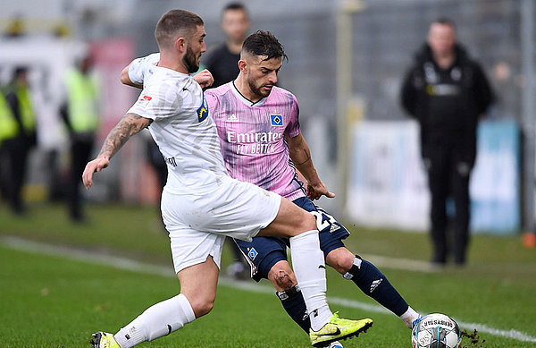 Tim Leibold war ebenso wie seine Teamkollegen nicht zufrieden mit dem 1:1-Remis in Sandhausen.